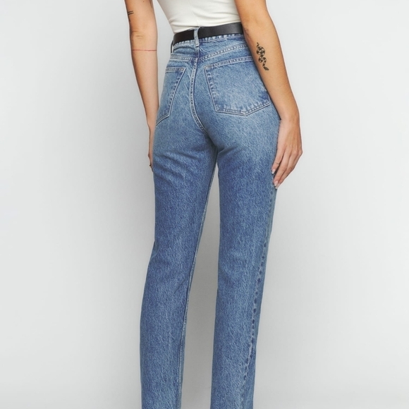 Reformation Cynthia High Rise Straight Jeans in Colorado size 24 NWT - Picture 3 of 13